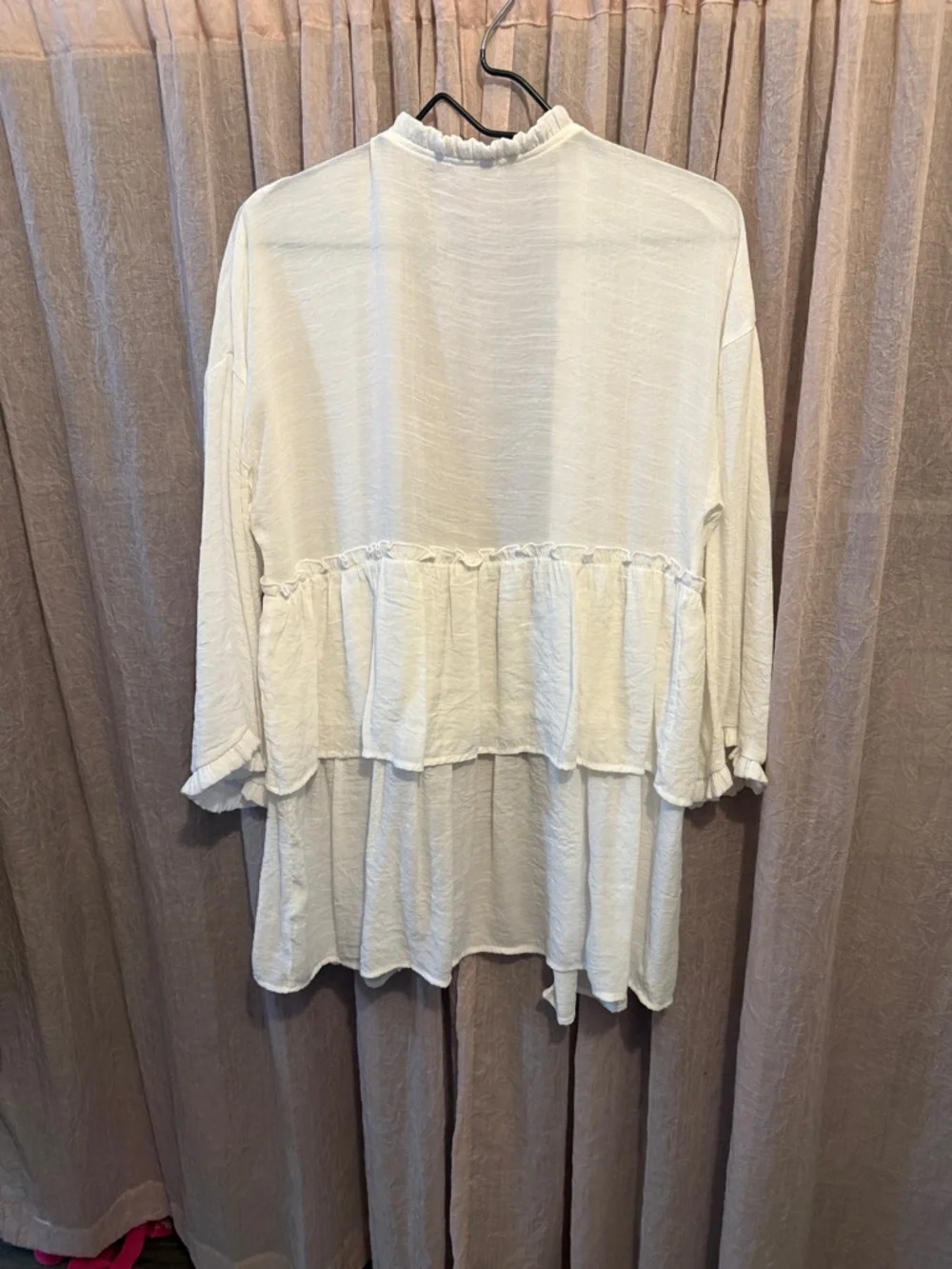 JODIFL Cream Ruffled Open Cardigan - Picture 4 of 4